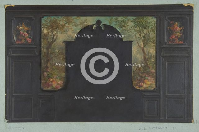 Design for the decoration of the dining room, 20 rue Matignon, second half 19th century. Creators: Jules-Edmond-Charles Lachaise, Eugène-Pierre Gourdet.