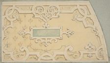 Design for the decoration of the stairway in the Chateau d'Ognon of M. de..., second half 19th centu Creators: Jules-Edmond-Charles Lachaise, Eugène-Pierre Gourdet