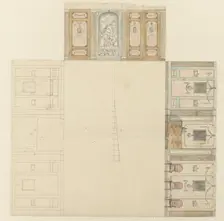 Design for the decoration of three walls of a room, c.1752-c.1819. Creator: Juriaan Andriessen