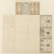Design for the decoration of three walls of a room, c.1752-c.1819. Creator: Juriaan Andriessen