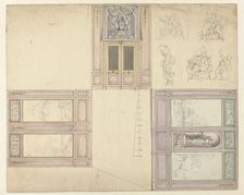 Design for the decoration of three walls of a room, c.1752-c.1819. Creator: Juriaan Andriessen