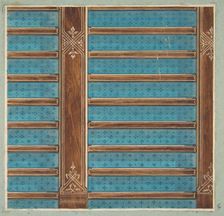 Design for the decoration of a beamed ceiling, 1840-97. Creators: Jules-Edmond-Charles Lachaise, Eugène-Pierre Gourdet