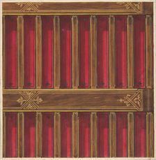 Design for the decoration of a beamed ceiling, 1840-97. Creators: Jules-Edmond-Charles Lachaise, Eugène-Pierre Gourdet