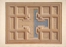 Design for the decoration of a ceiling, 1840-97. Creators: Jules-Edmond-Charles Lachaise, Eugène-Pierre Gourdet