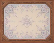 Design for the decoration of a ceiling in rinceaux, 1830-97. Creators: Jules-Edmond-Charles Lachaise, Eugène-Pierre Gourdet