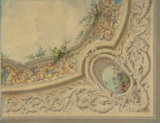 Design for the decoration of a ceiling in the house of Baron Malet, Jouy-en-Josas..., 2nd half 19th Creators: Jules-Edmond-Charles Lachaise, Eugène-Pierre Gourdet
