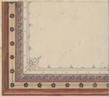 Design for the decoration of a ceiling, second half 19th century. Creators: Jules-Edmond-Charles Lachaise, Eugène-Pierre Gourdet