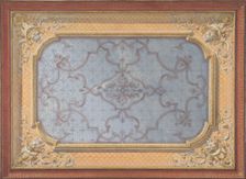 Design for the decoration of a ceiling with urns, swags, and portrait medallions..., 1830-97. Creators: Jules-Edmond-Charles Lachaise, Eugène-Pierre Gourdet