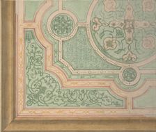 Design for the decoration of a ceiling with circular medallions, 1830-97. Creators: Jules-Edmond-Charles Lachaise, Eugène-Pierre Gourdet
