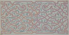 Design for the decoration of a ceiling with strapwork, 1830-97. Creators: Jules-Edmond-Charles Lachaise, Eugène-Pierre Gourdet