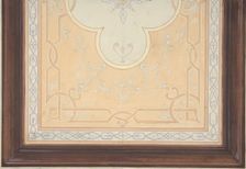 Design for the decoration of a ceiling with strapwork and rinceaux, 1830-97. Creators: Jules-Edmond-Charles Lachaise, Eugène-Pierre Gourdet