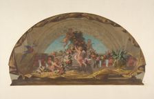 Design for the Decoration of a Lunette on the Staircase, Hôtel de Pless, Berlin, second half 19th ce Creators: Jules-Edmond-Charles Lachaise, Eugène-Pierre Gourdet