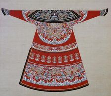 Design for the embroidered court robe of a Chinese Emperor, 19th century