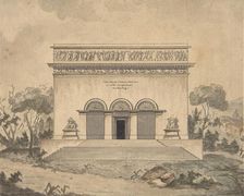 Design for the Exterior of a Theater, ca. 1800. Creator: Anon