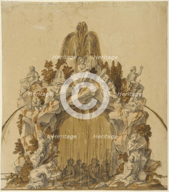 Design for the Fontaine des Arts et des Muses, Versailles. Creator: Anon.