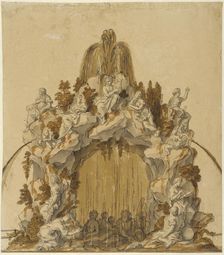 Design for the Fontaine des Arts et des Muses, Versailles. Creator: Anon