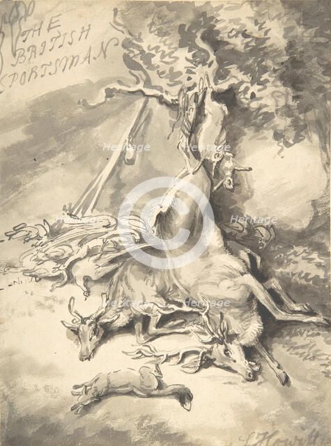 Design for the Frontispiece of The British Sportsman, ca. 1812. Creator: Samuel Howitt.