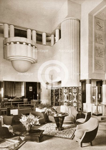 Design for the Hall of Pavilion Primavera at the Exposition Internationale in Paris in 1925, pub. 19 Creator: French School (20th Century).