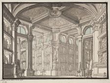 Design for the interior decoration of a Library, Mid of the 18th cen.