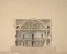 Design for the Interior Elevation of a Theater, ca. 1800. Creator: Anon