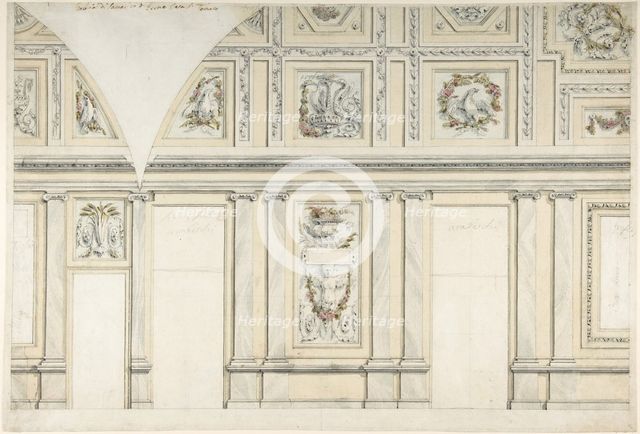 Design for the Interior of a Gallery of a Palace, 1760-97. Creator: Leonardo Marini.