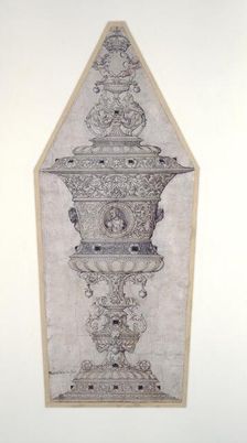Design for the Jane Seymour gold cup, 1536-1537. Artist: Hans Holbein the Younger