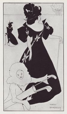 Design for the Opening Meeting Invitation Card of the Princes Ladies Golf Club, Mitcham, 1894. Creator: Aubrey Beardsley