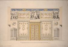Design for the Lyons Hall (Yellow Drawing-Room) in the Great Palace of Tsarskoye Selo, Early 1780s. Artist: Cameron, Charles (ca. 1730/40-1812)