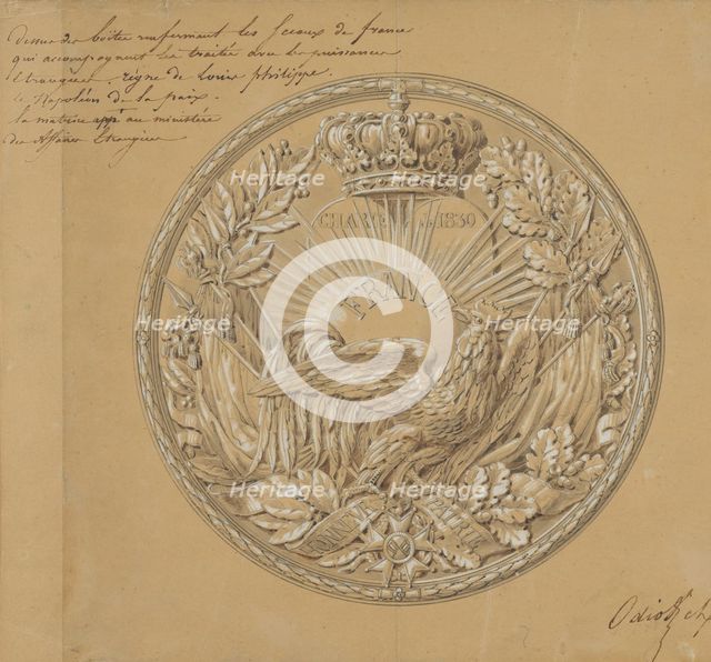 Design for the Medal to Commemorate the Charter of 1830, 1830. Creator: Charles-Nicolas Odiot.