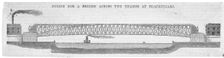 Design for the new Blackfriars Bridge, London, 1840. Artist: Anon