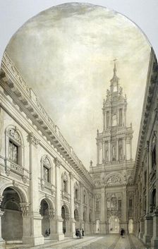 Design for the new Royal Exchange, 1839. Creator: Frederick Mackenzie