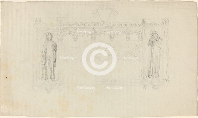 Design for the Simcoe Monument, Exeter Cathedral, c. 1814. Creator: John Flaxman.