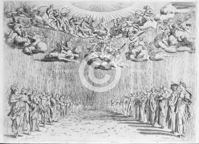 Design for the Stage for 'Intermedio 6', from an Album with Plates documenting the Fe..., 1589-1592. Creator: Epifanio d'Alfiano.