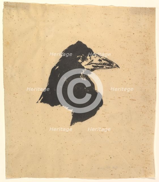 Design for the poster and cover for The Raven by Edgar Allan Poe, 1875. Creator: Edouard Manet.