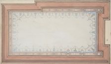 Design for the painted decoration of a ceiling, 1830-97. Creators: Jules-Edmond-Charles Lachaise, Eugène-Pierre Gourdet