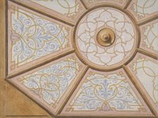 Design for the painted decoration of a ceiling, 1830-97. Creators: Jules-Edmond-Charles Lachaise, Eugène-Pierre Gourdet