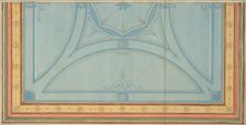 Design for the painted decoration of a ceiling, second half 19th century. Creators: Jules-Edmond-Charles Lachaise, Eugène-Pierre Gourdet