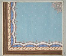 Design for the painted decoration of a ceiling, second half 19th century. Creators: Jules-Edmond-Charles Lachaise, Eugène-Pierre Gourdet
