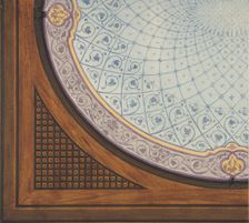 Design for the painted decoration of a ceiling, second half 19th century. Creators: Jules-Edmond-Charles Lachaise, Eugène-Pierre Gourdet