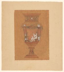 Design for (the painting of) a vase, presumably from Sèvres porcelain, c.1875-c.1885. Creator: Unknown