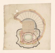 Design for the plan of a pulpit, c.1750. Creator: Anon