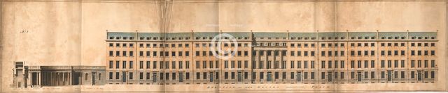 Design for the redevelopment of the Burlington House site, Piccadilly, Westminster, London..., c1811 Creator: Samuel Ware.