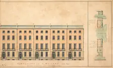 Design for the redevelopment of the Burlington House site, Piccadilly, Westminster, London..., c1811 Creator: Samuel Ware