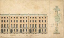 Design for the redevelopment of the Burlington House site, Piccadilly, Westminster, London..., c1811 Creator: Samuel Ware