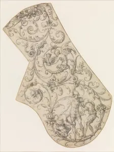Design for the Right Pauldron of a Parade Armor, ca. 1555. Creator: Attributed to Jean Cousin the Elder