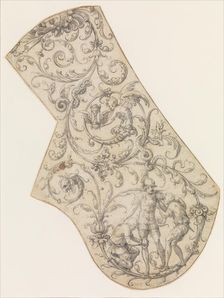 Design for the Right Pauldron of a Parade Armor, ca. 1555. Creator: Attributed to Jean Cousin the Elder