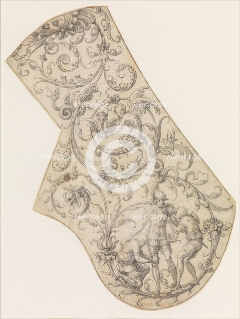Design for the Right Pauldron of a Parade Armor, ca. 1555. Creator: Attributed to Jean Cousin the Elder.