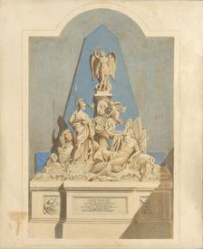 Design for "The Three Captains Memorial", ca. 1784. Creator: Joseph Nollekens