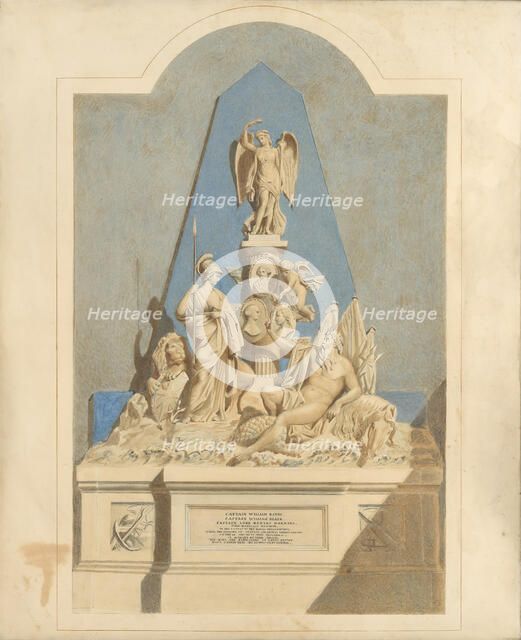 Design for "The Three Captains Memorial", ca. 1784. Creator: Joseph Nollekens.
