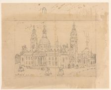 Design for the Vredespaleis (Peace Palace) in The Hague, 1906. Creator: Hendricus Jansen